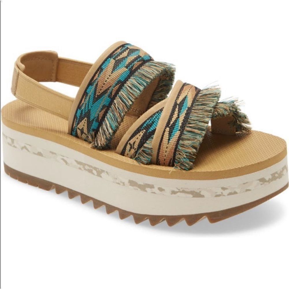 Teva Women’s platform ankle strap heeled sling back sandal Size 7,Sz 8,Sz 9 NIB - Picture 5 of 15